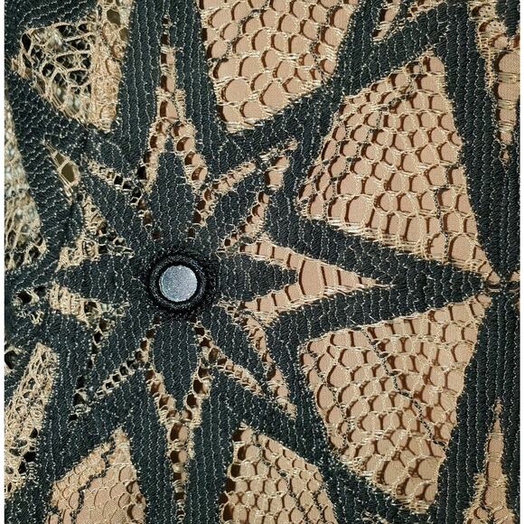 For Love & Lemons Womens Stars Lace Mini Dress Black Latte XS Back Zip NWT - Picture 8 of 9